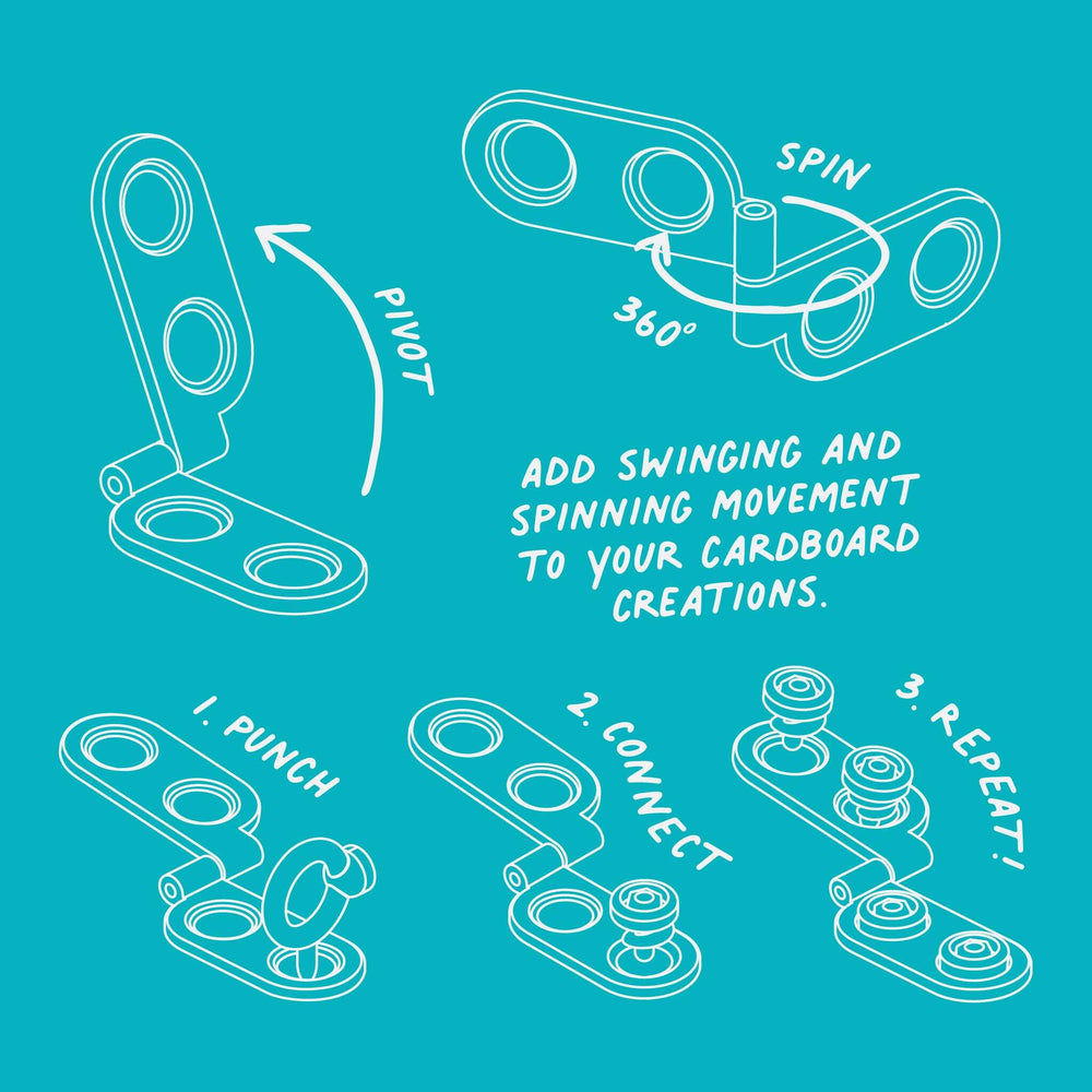 Makedo Spin-Hinge (6 pack)