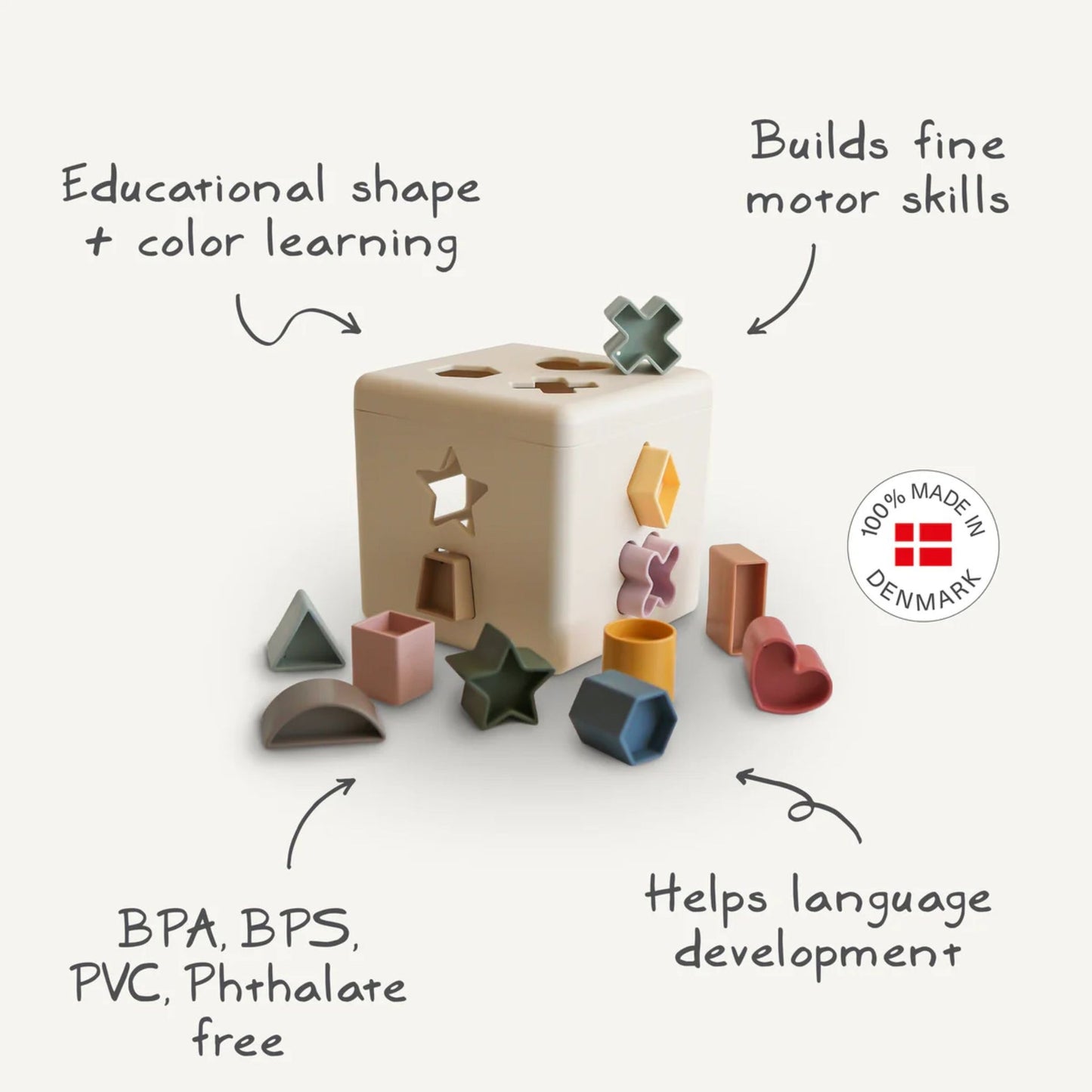 Mushie Shape Sorting Box – Original