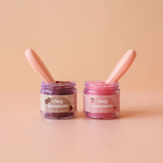 Tiny Harlow Tiny Tummies Strawberry Custard Food Jar and Spoon Set