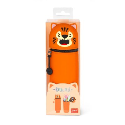 Kawaii 2-in-1 Silicone Pencil Case – Tiger