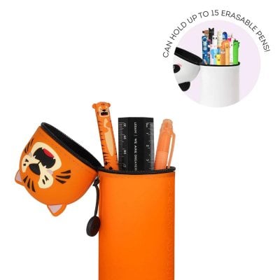 Kawaii 2-in-1 Silicone Pencil Case – Tiger
