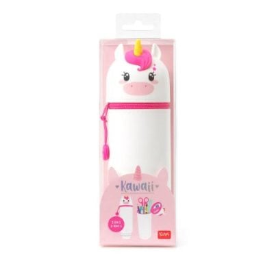 Kawaii 2-in-1 Silicone Pencil Case – Unicorn