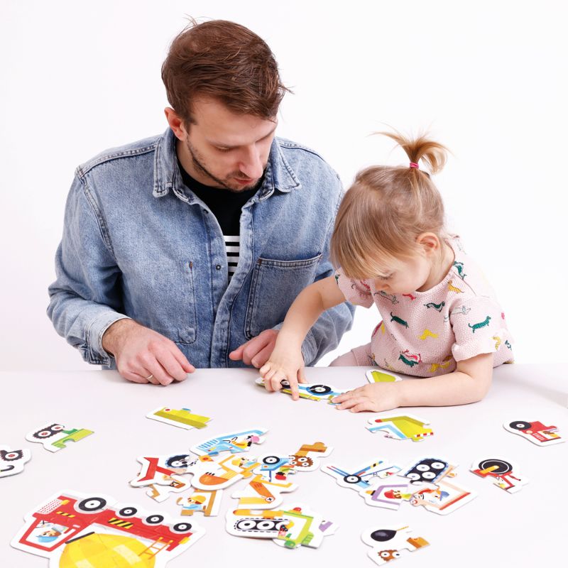 Banana Panda Puzzle - Construction Vehicles