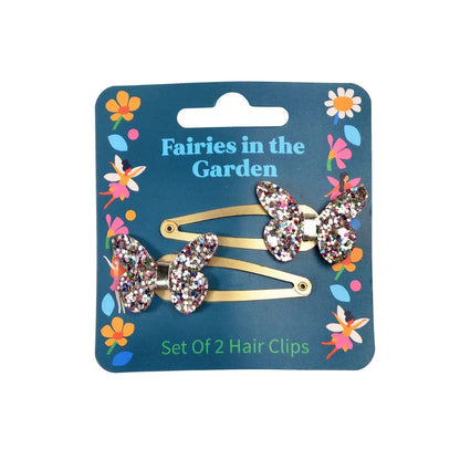 Rex London Fairies in the Garden Glitter Butterfly Hair Clips