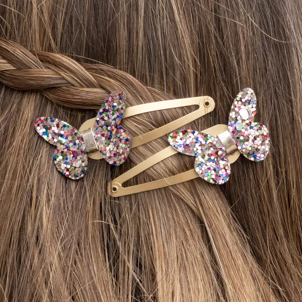 Rex London Fairies in the Garden Glitter Butterfly Hair Clips