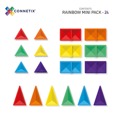 Connetix 24 Piece Rainbow Mini Pack
