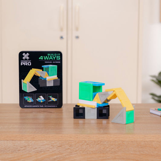 CONNETIX Magnetic Tiles 30 Piece Pro Build-It Vehicles Pack