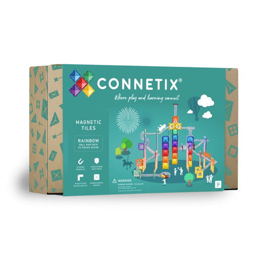 Connetix 92 Piece Rainbow Ball Run Pack