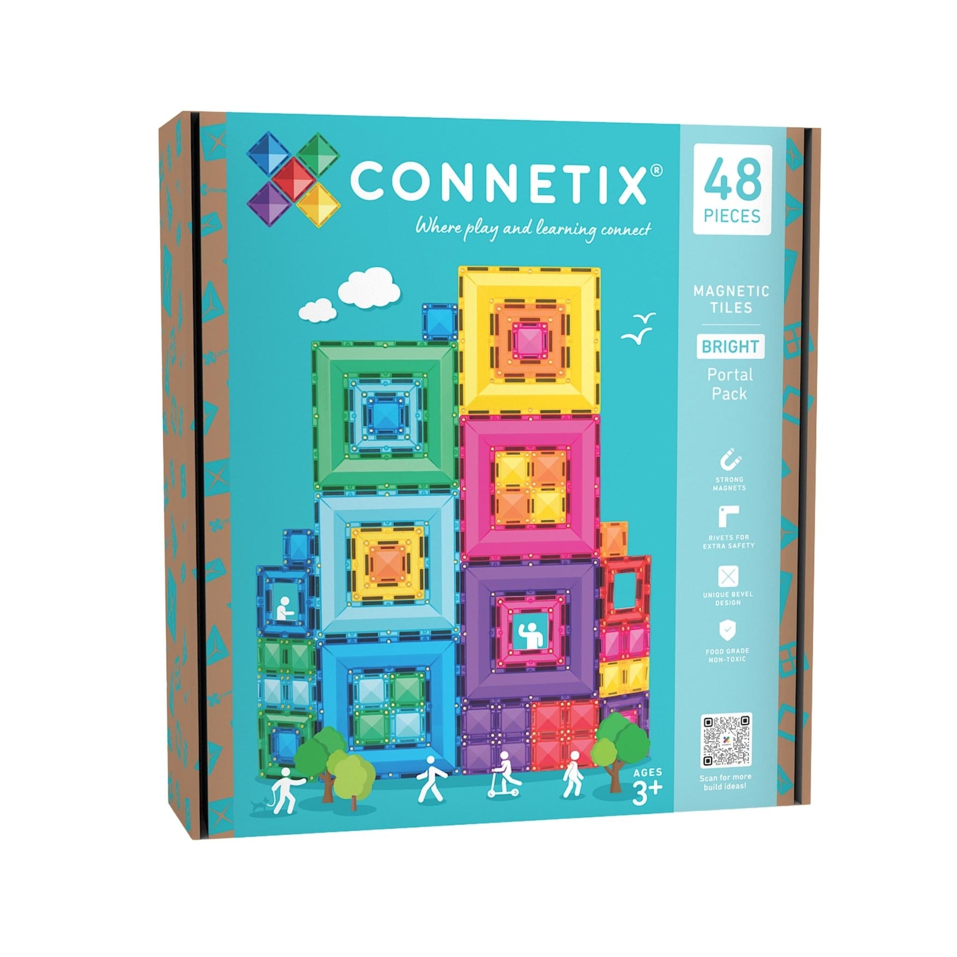 Connetix 48 Piece Bright Portal Pack