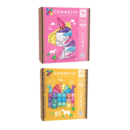 Connetix Unicorn Glitter Land Bundle