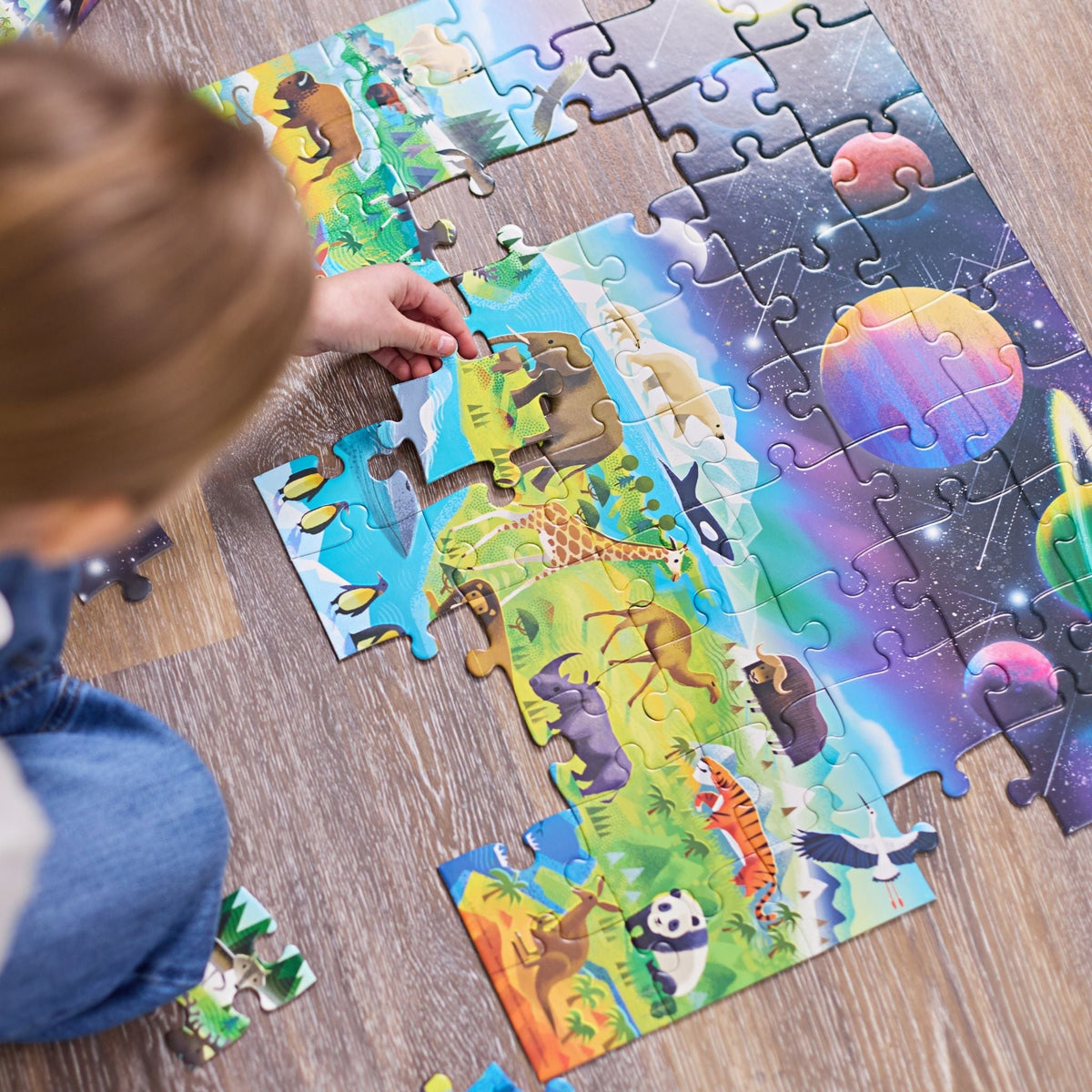 Crocodile Creek Earth & Space Above & Below Puzzle
