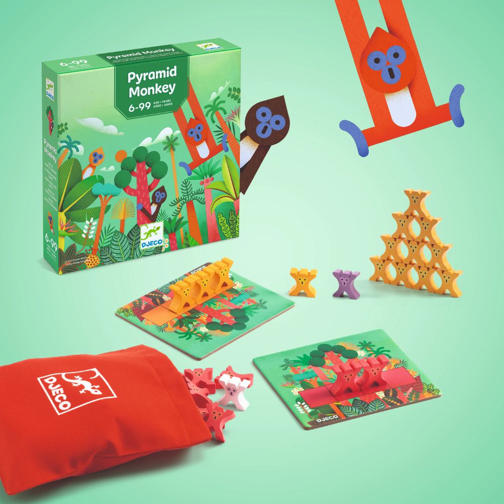 Djeco Pyramid Monkey Strategy Game