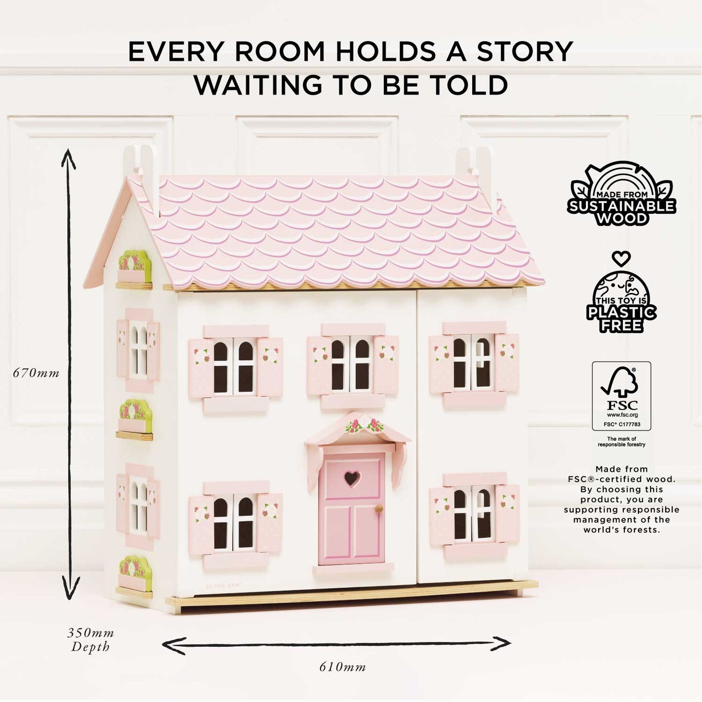 Sophie's Wooden Dolls House shutters