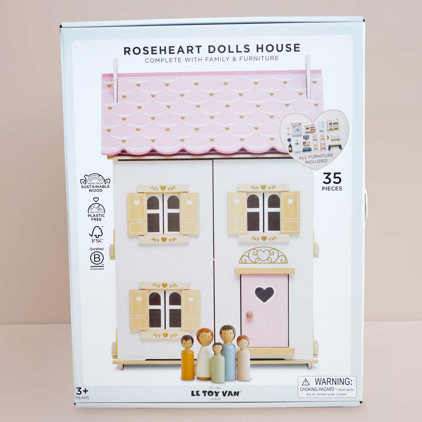 Roseheart Wooden Dolls House packaging