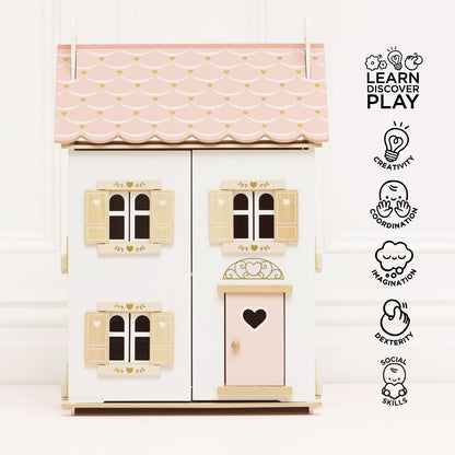 Roseheart Wooden Dolls House family