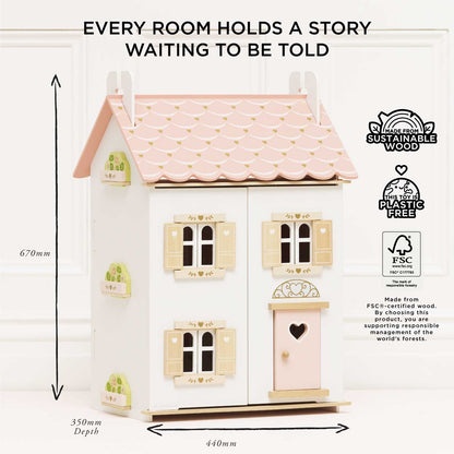 Roseheart Wooden Dolls House scale