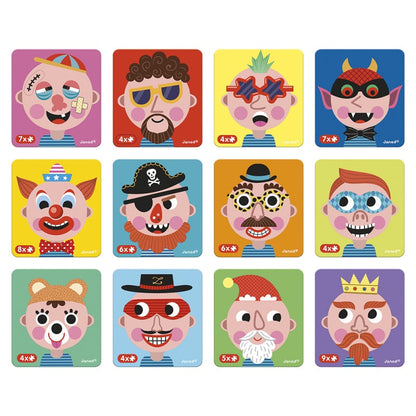Janod Boys Crazy Faces Magnetibook