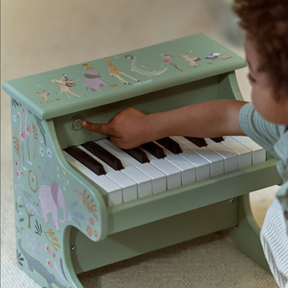 Little Dutch Wooden Piano - Safari Friends (Green)