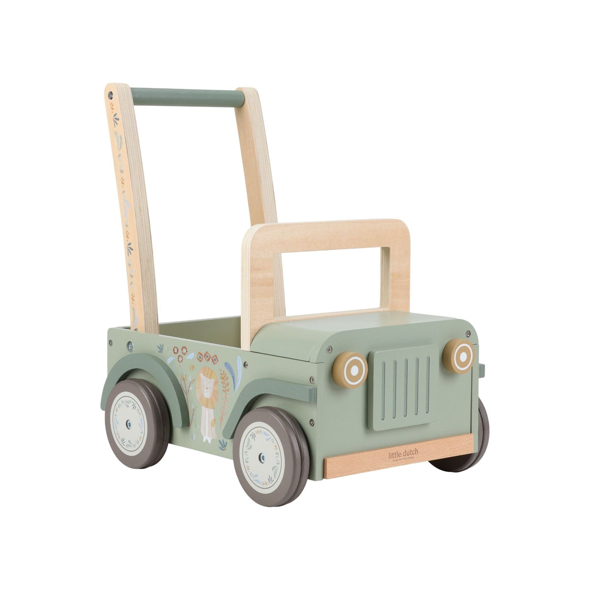 Little Dutch Wooden Push Car Jeep - Safari Friends