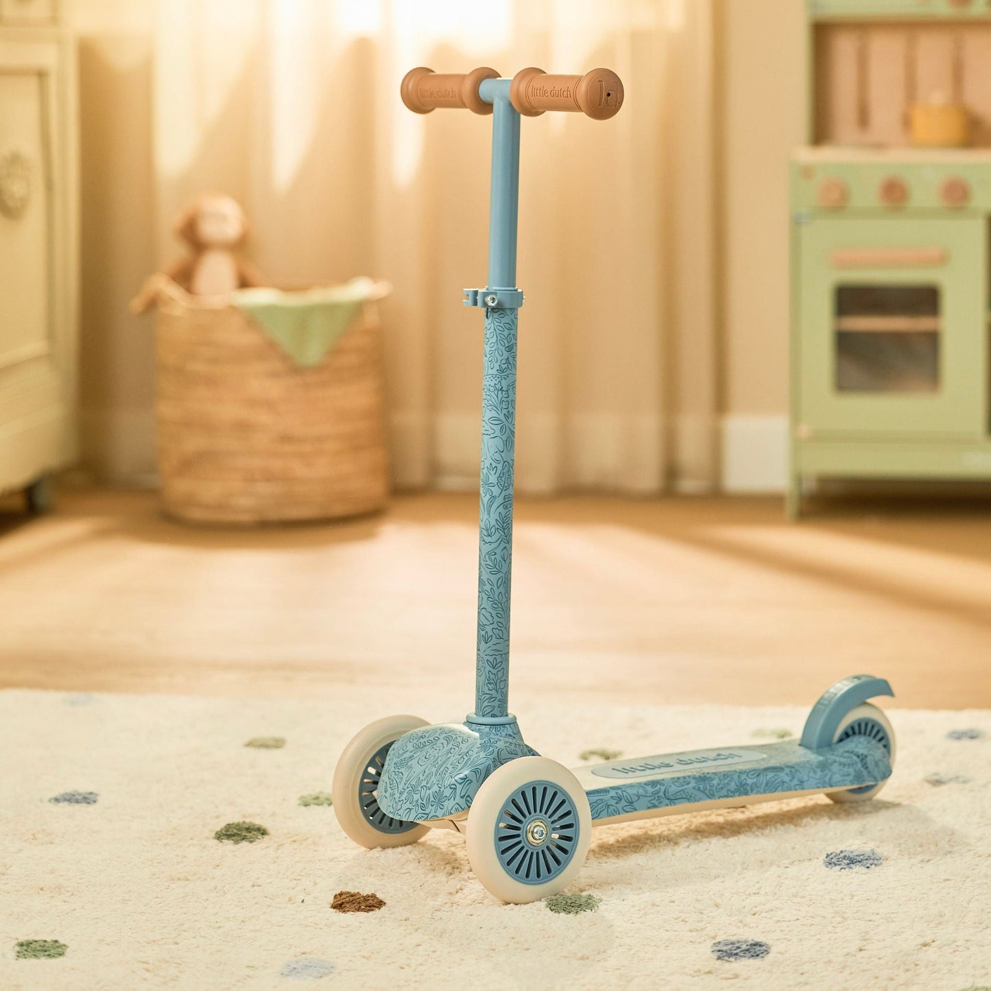 Little Dutch Scooter – Blue, Safari Wonders print