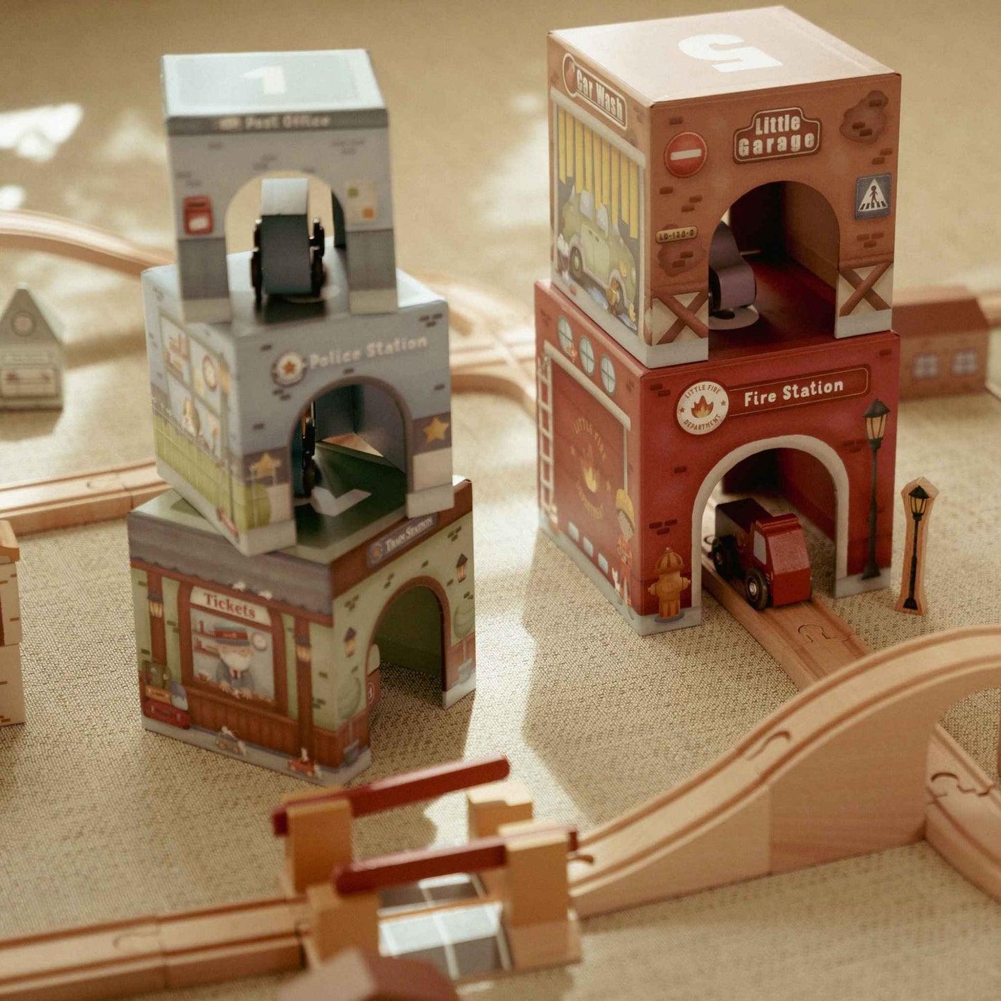 Little Dutch Stacking Blocks with Cars