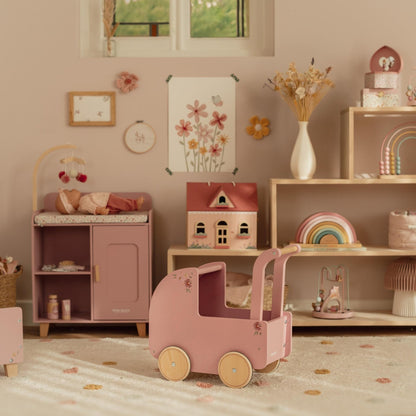 Little Dutch Wooden Doll Pram – Pink