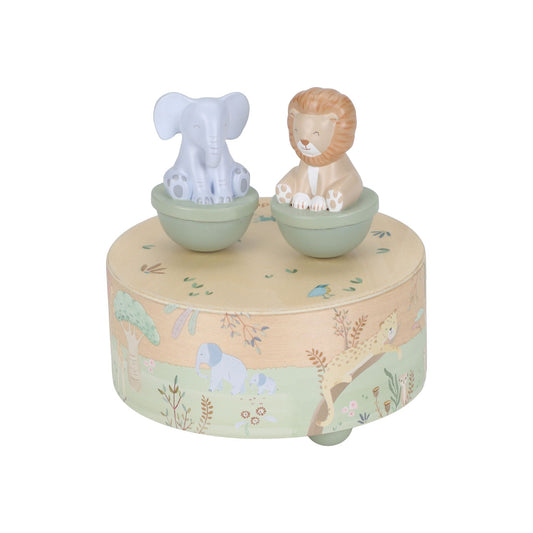 Little Dutch Wooden Music Box - Safari Friends