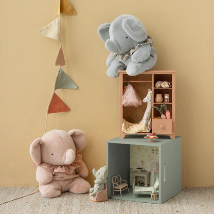 Maileg Big Elephant Plush - Blue Grey
