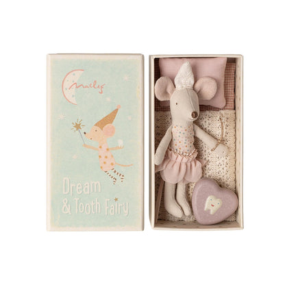 Maileg Tooth Fairy Mouse Little Sister in Matchbox