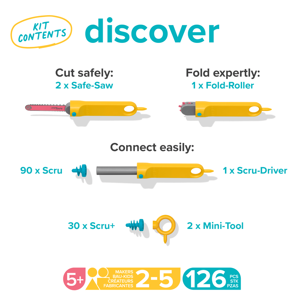 Makedo Discover Kit (126 pieces)