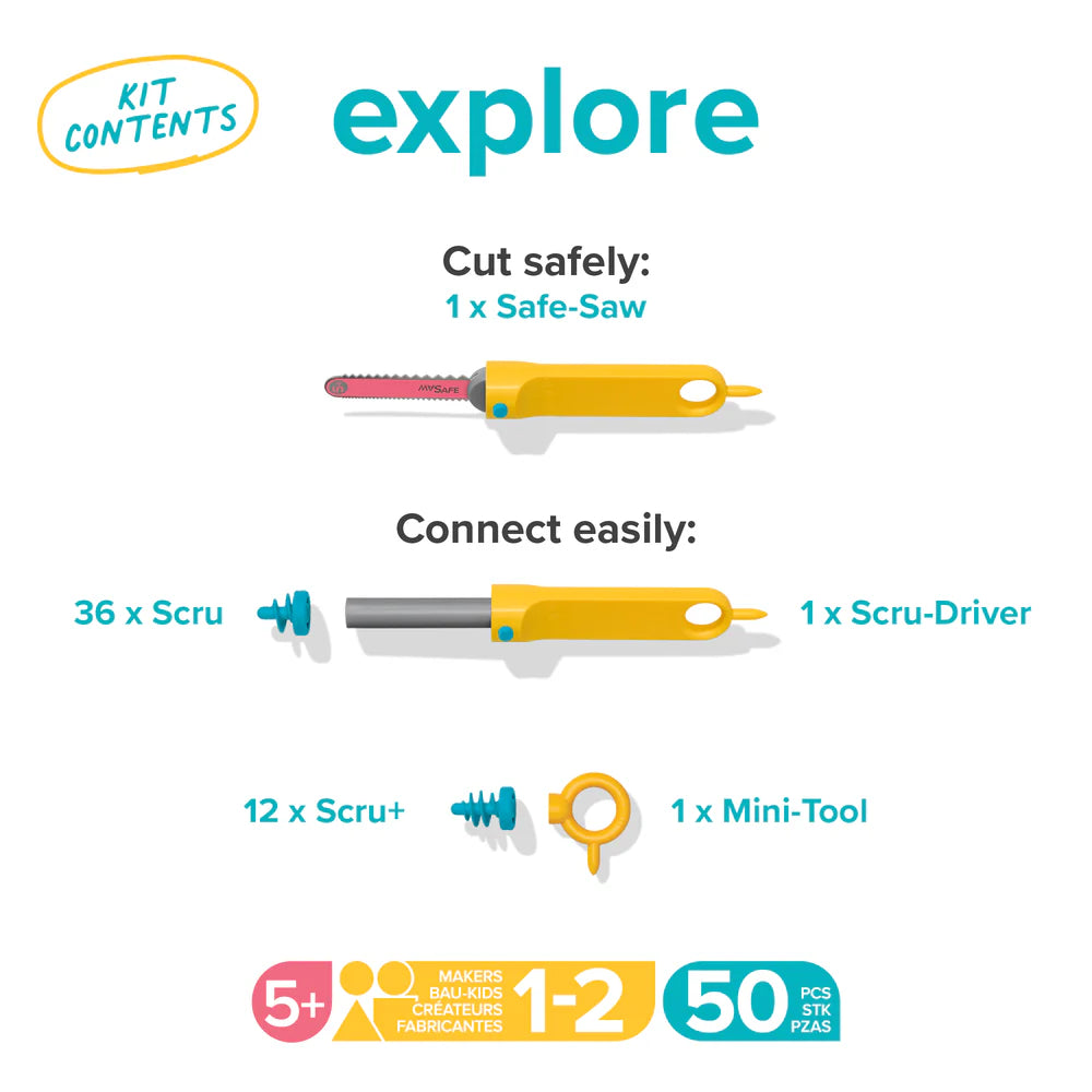 Makedo Explore Kit (50 pieces)