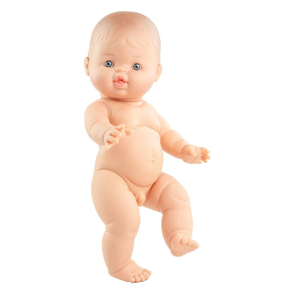 Paola Reina Boy Doll with Sage Green Dungarees – 34cm
