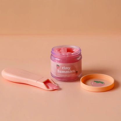 Tiny Harlow Tiny Tummies Strawberry Custard Food Jar and Spoon Set