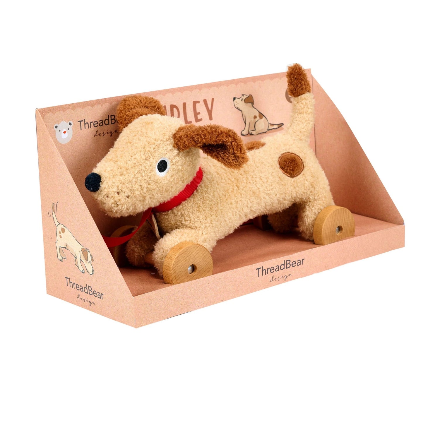 ThreadBear Design Dudley Pull Along Dog