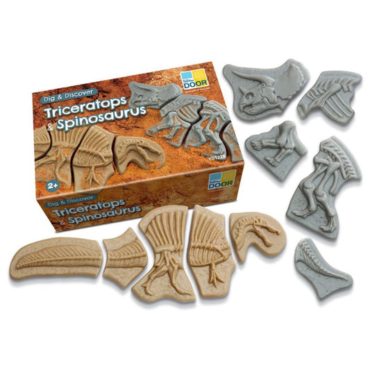 Yellow Door Dig and Discover - Triceratops and Spinosaurus