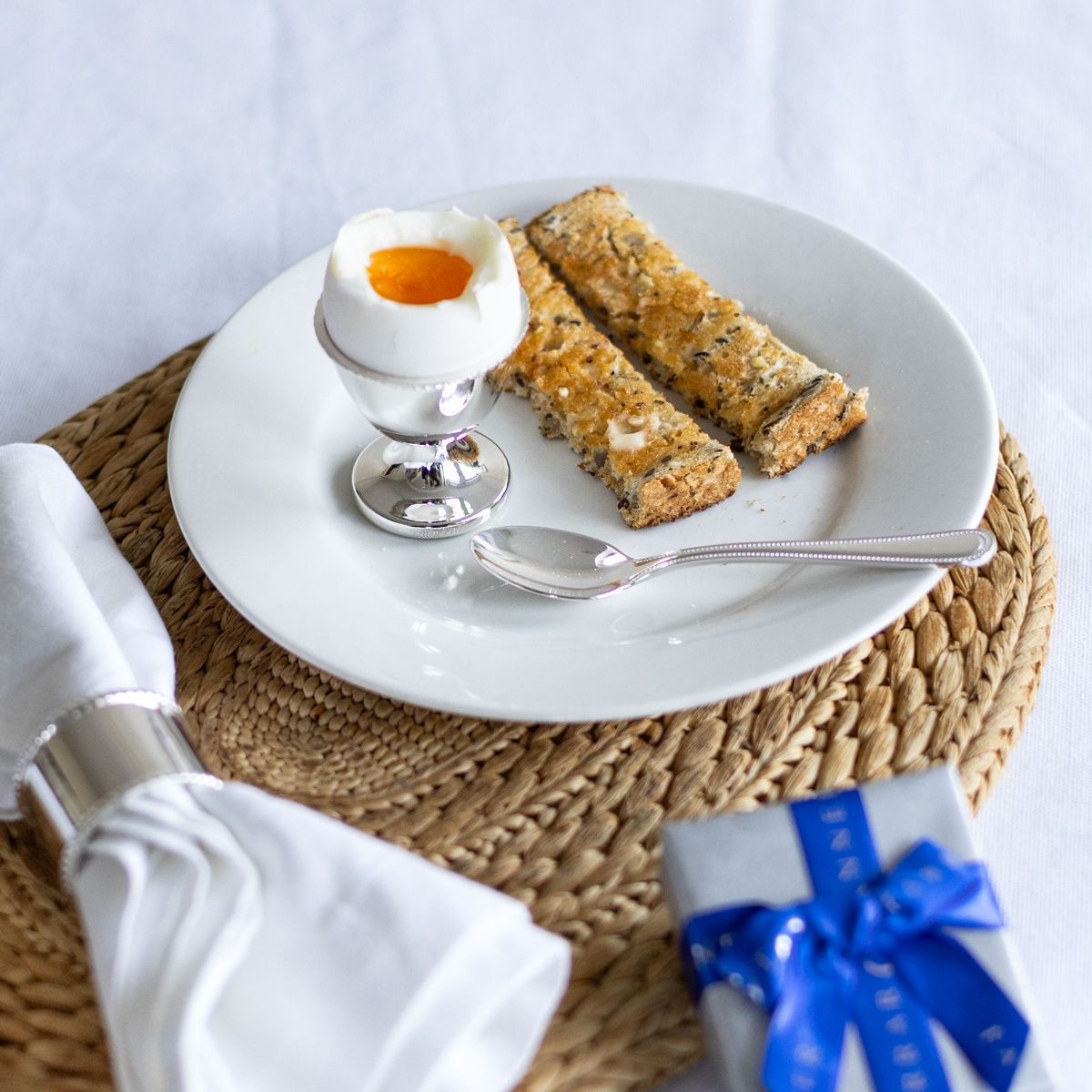 Silver Plated Three Piece Christening Gift Set