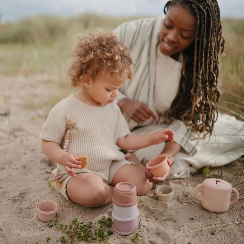 Mushie Stacking Cups – Petal