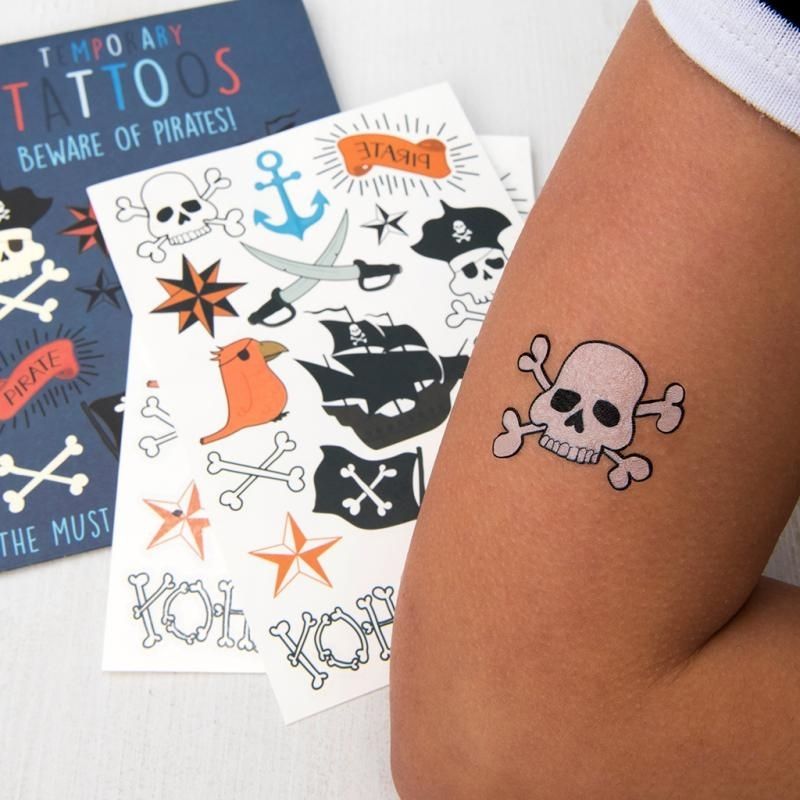 Rex London Temporary Tattoos - Beware Of Pirates