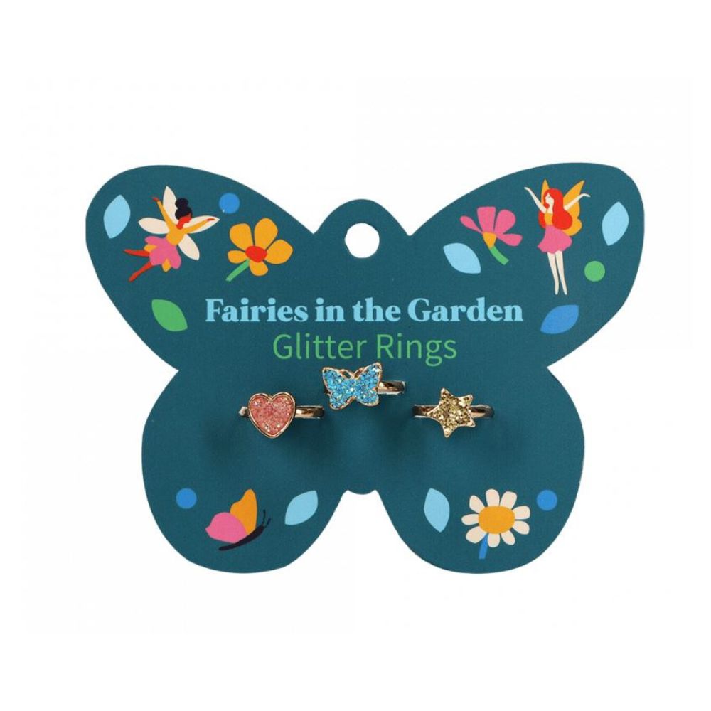 Rex London Fairies in the Garden Glitter Rings (Set)