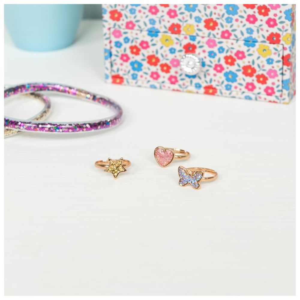 Rex London Fairies in the Garden Glitter Rings (Set)