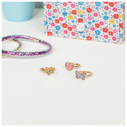 Rex London Fairies in the Garden Glitter Rings (Set)